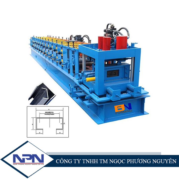 Máy định hình thép hình chữ C BNF Máy định hình thép hình chữ C BNF