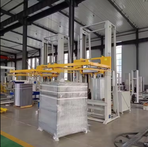 máy đóng đai pallet ngang