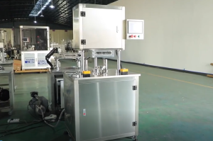 Máy viền mí lon kèm hút chân không và thổi khí Ni-Tơ bán tự động