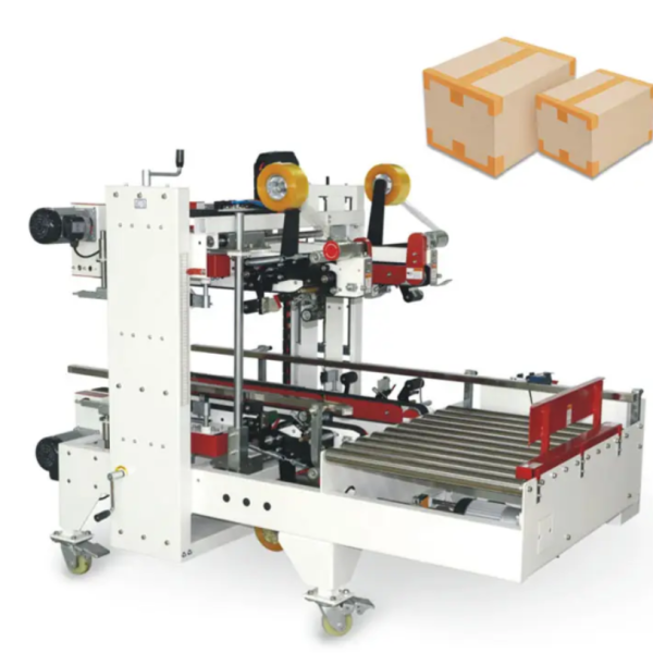 Máy dán băng dính cạnh thùng carton tự động