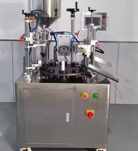Máy chiết rót và hàn đáy tuýp (tubes) nhựa tự động