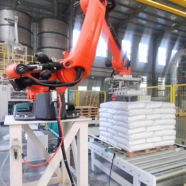 Robot xếp bao lên pallet